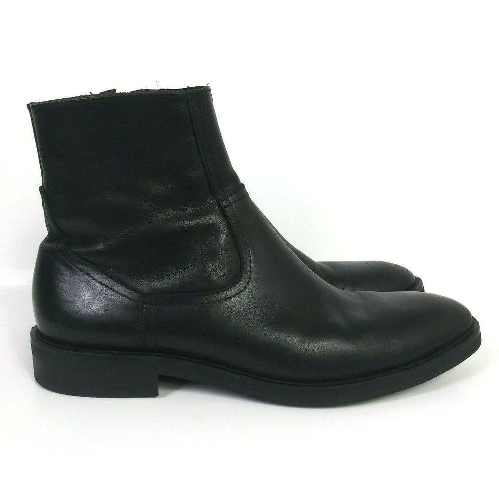 To Boot New York Leather Chelsea Size 9 Black Zip